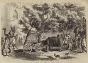 Pátio, de, a, reis, palácio, em, delhi